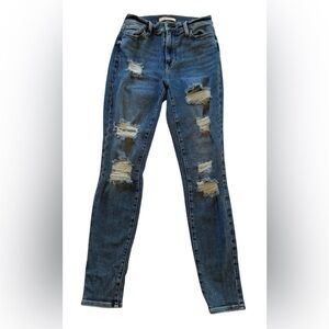 PacSun Women’s Ripped Blue Hi Rise Jegging Skinny Jeans Size 25 NWT